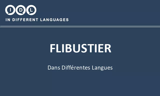 Flibustier dans différentes langues - Image