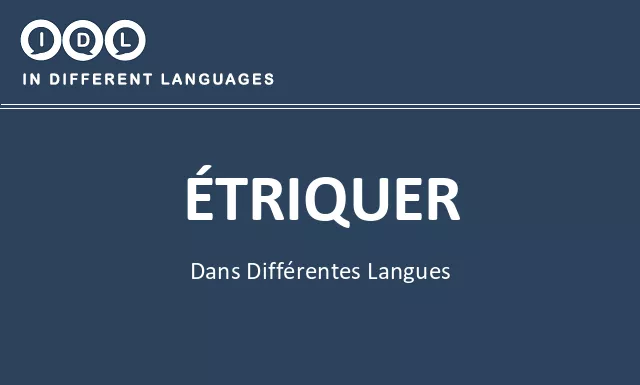 Étriquer dans différentes langues - Image