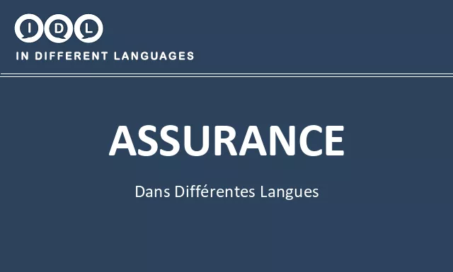 Assurance dans différentes langues - Image