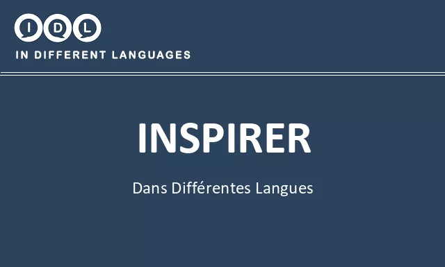Inspirer dans différentes langues - Image