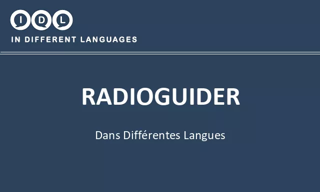 Radioguider dans différentes langues - Image