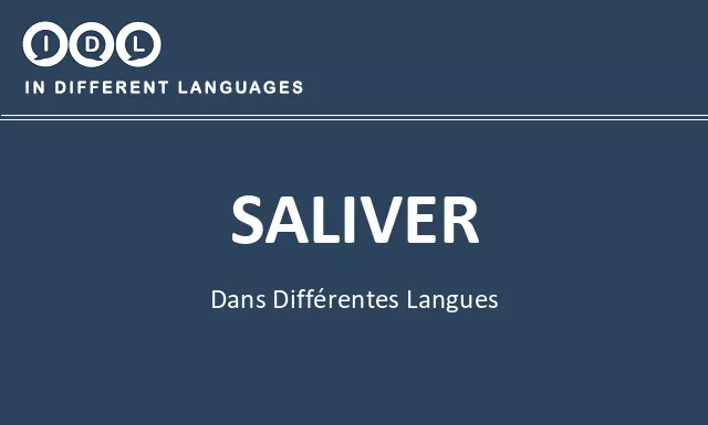 Saliver dans différentes langues - Image