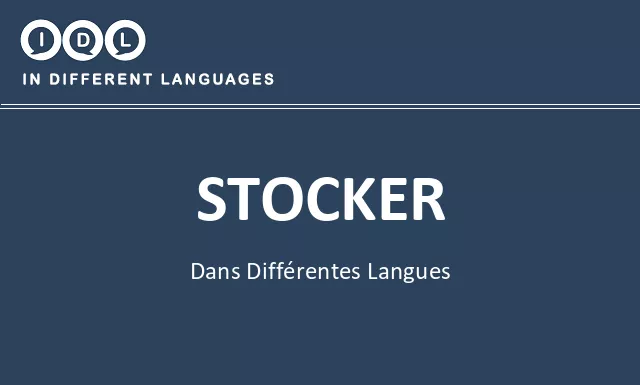 Stocker dans différentes langues - Image