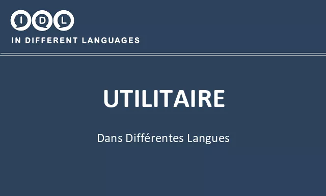 Utilitaire dans différentes langues - Image