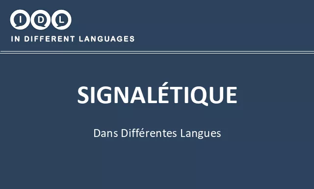 Signalétique dans différentes langues - Image