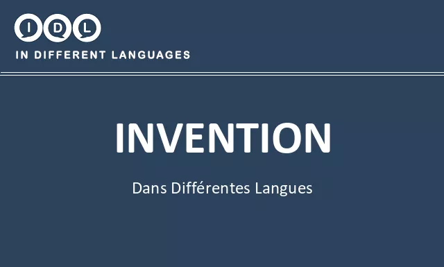Invention dans différentes langues - Image