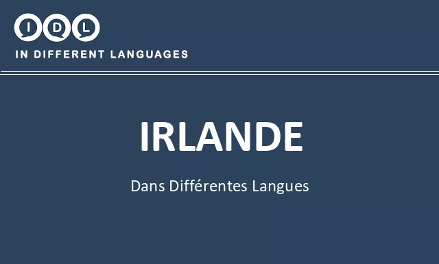 Irlande dans différentes langues - Image