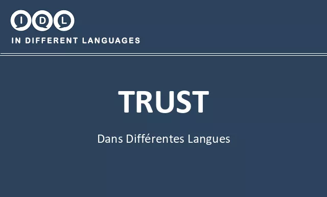 Trust dans différentes langues - Image