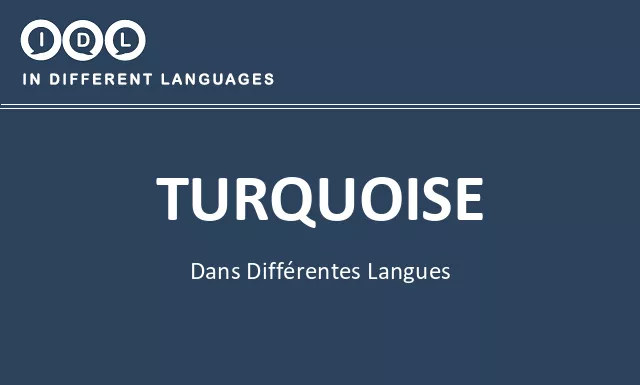 Turquoise dans différentes langues - Image