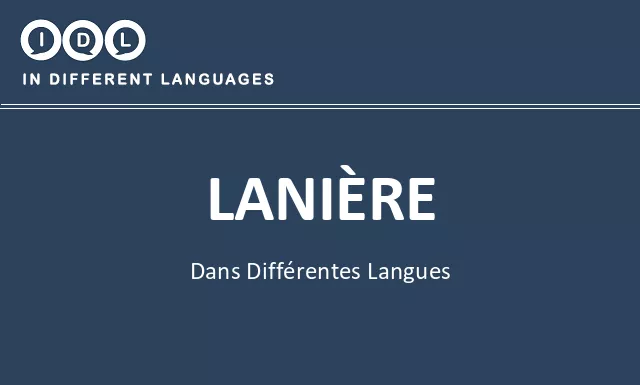 Lanière dans différentes langues - Image