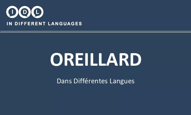 Oreillard dans différentes langues - Image