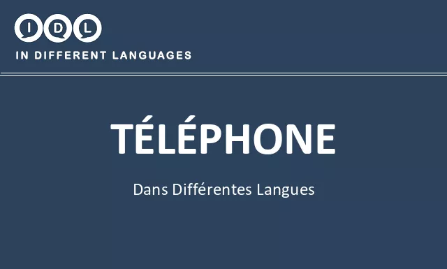Téléphone dans différentes langues - Image