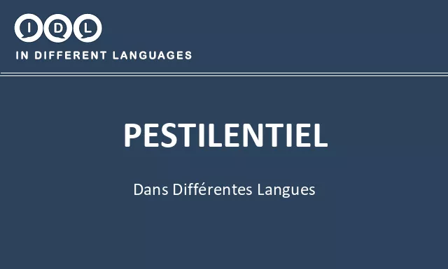 Pestilentiel dans différentes langues - Image