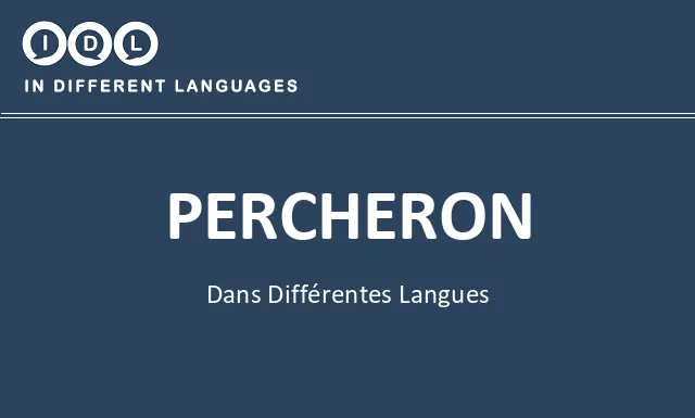 Percheron dans différentes langues - Image