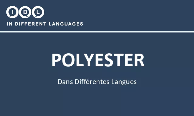 Polyester dans différentes langues - Image