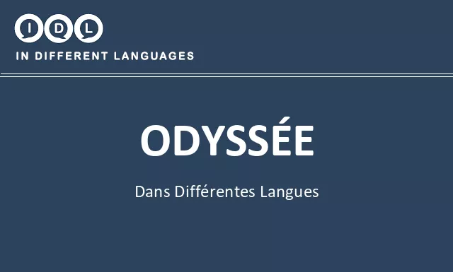 Odyssée dans différentes langues - Image