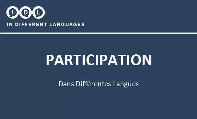 Participation dans différentes langues - Image