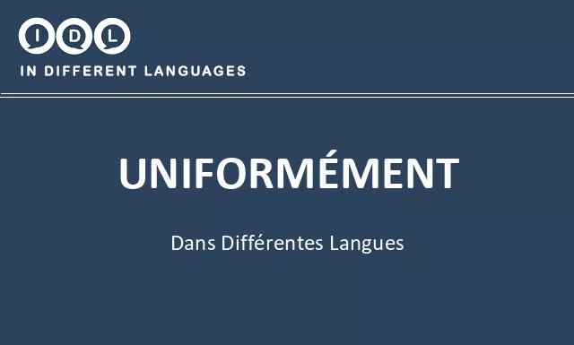 Uniformément dans différentes langues - Image
