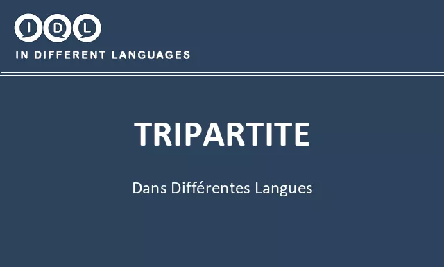 Tripartite dans différentes langues - Image