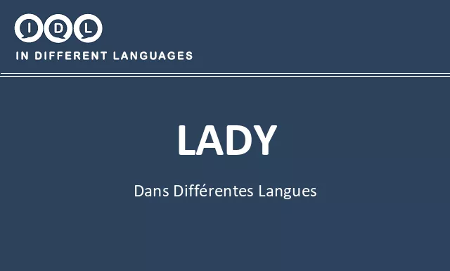Lady dans différentes langues - Image