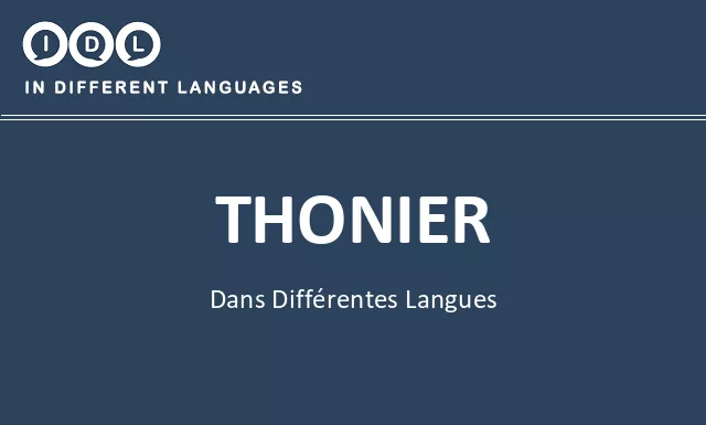 Thonier dans différentes langues - Image