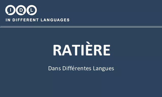 Ratière dans différentes langues - Image