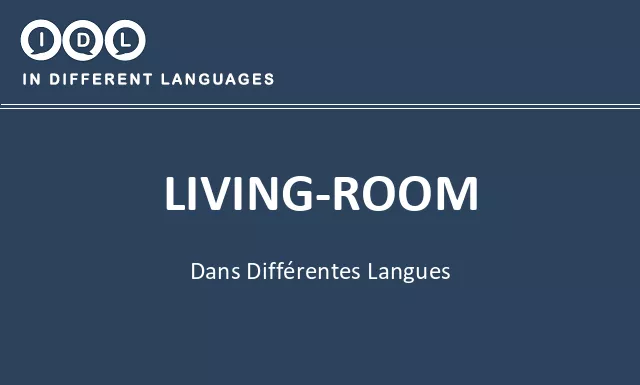 Living-room dans différentes langues - Image