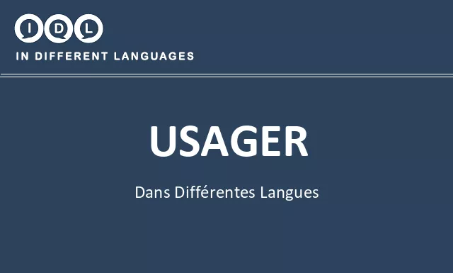 Usager dans différentes langues - Image