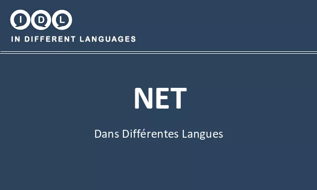 Net dans différentes langues - Image