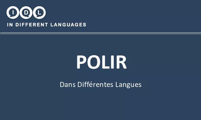 Polir dans différentes langues - Image