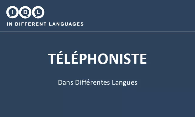 Téléphoniste dans différentes langues - Image