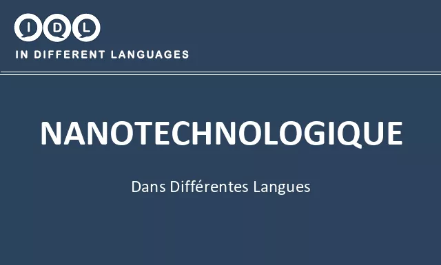 Nanotechnologique dans différentes langues - Image