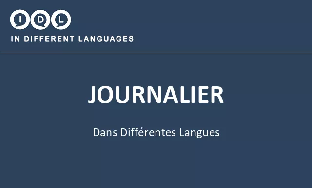 Journalier dans différentes langues - Image