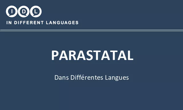 Parastatal dans différentes langues - Image