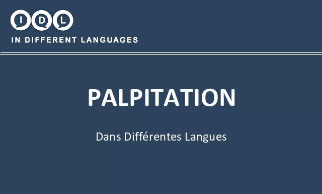 Palpitation dans différentes langues - Image