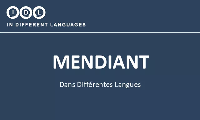 Mendiant dans différentes langues - Image