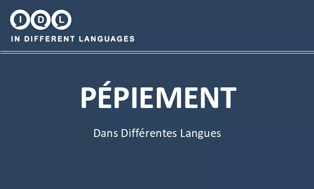 Pépiement dans différentes langues - Image