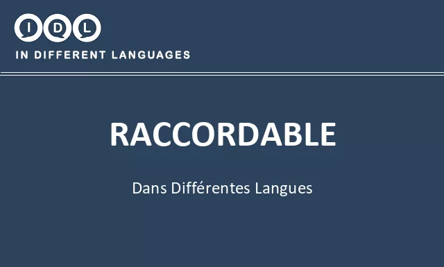 Raccordable dans différentes langues - Image
