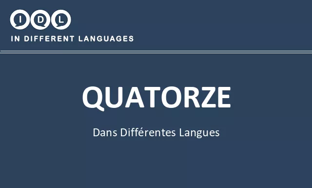 Quatorze dans différentes langues - Image