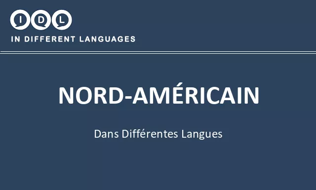 Nord-américain dans différentes langues - Image
