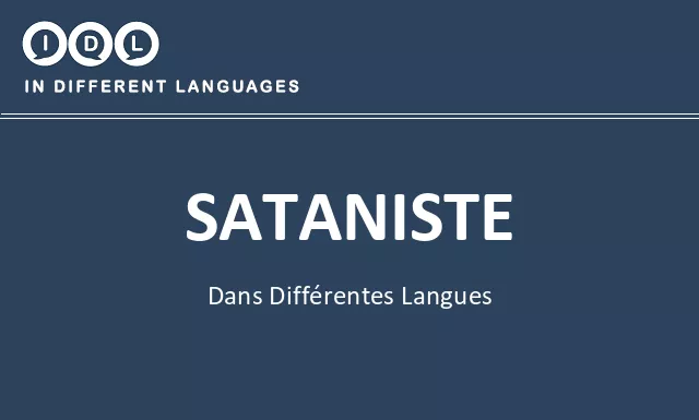 Sataniste dans différentes langues - Image