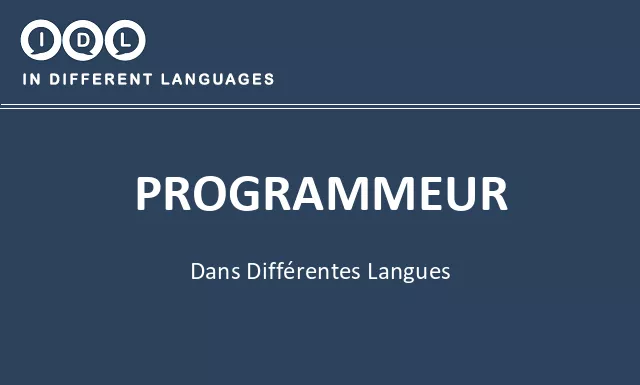 Programmeur dans différentes langues - Image