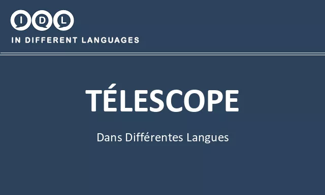 Télescope dans différentes langues - Image
