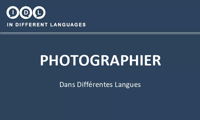 Photographier dans différentes langues - Image