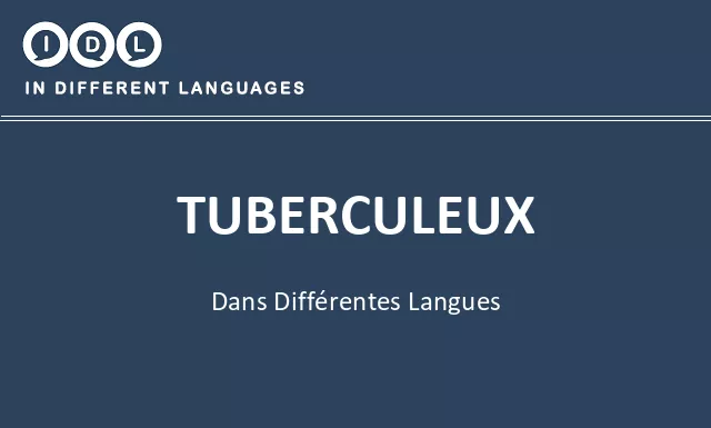 Tuberculeux dans différentes langues - Image