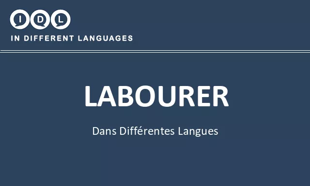 Labourer dans différentes langues - Image