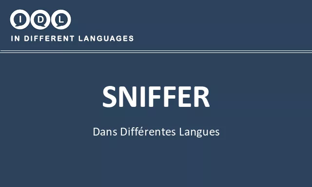 Sniffer dans différentes langues - Image