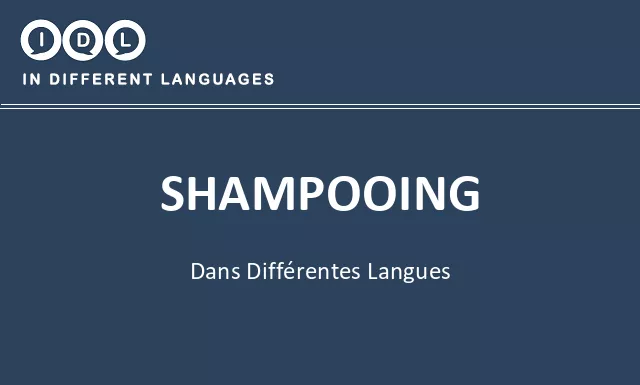 Shampooing dans différentes langues - Image