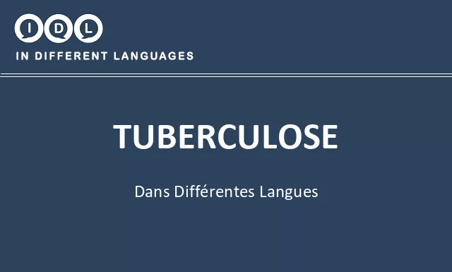 Tuberculose dans différentes langues - Image