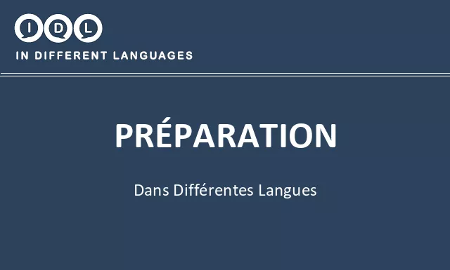 Préparation dans différentes langues - Image